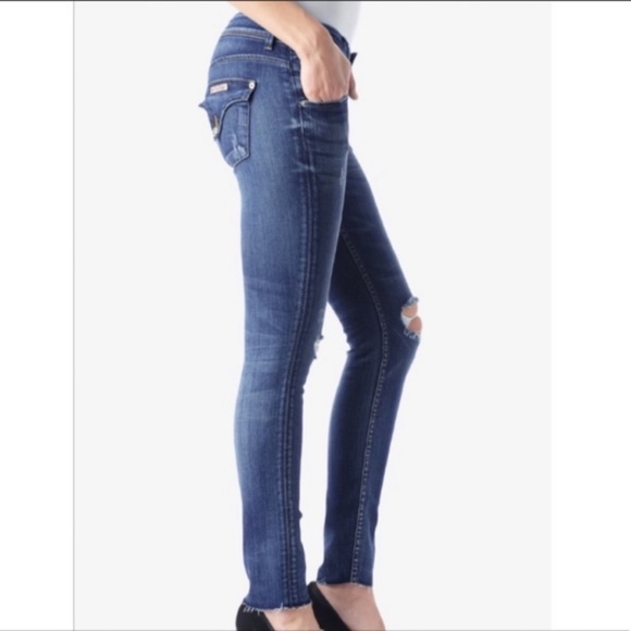 NWT Hudson Collin Distressed Raw Hem Skinny Jeans - Picture 2 of 12